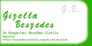 gizella beszedes business card